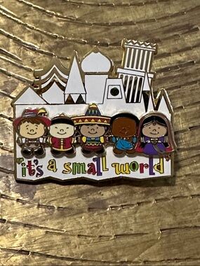 Disney "It's a Small World" Children White Castle Pin Enamel Pin
